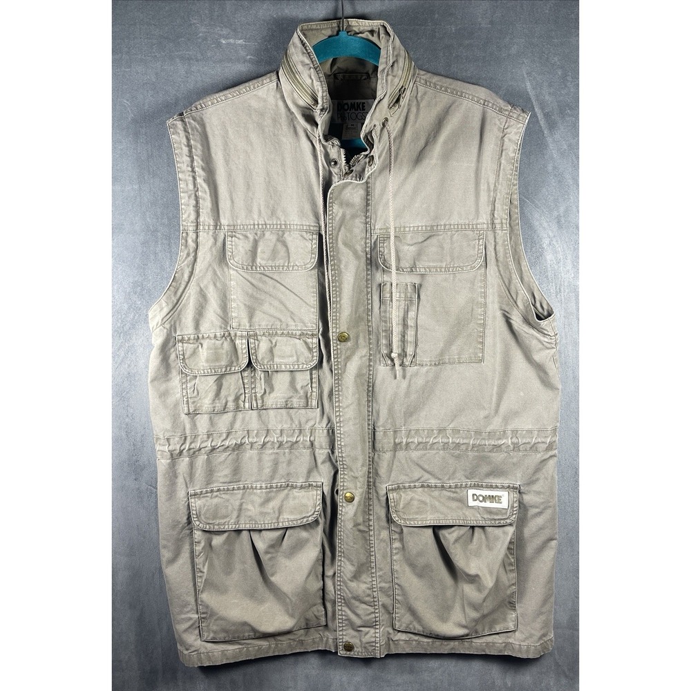 Domke‎ PhoTOGS Men's M Khaki Tan Multi Pocket Vest Photographer Sportsman READ